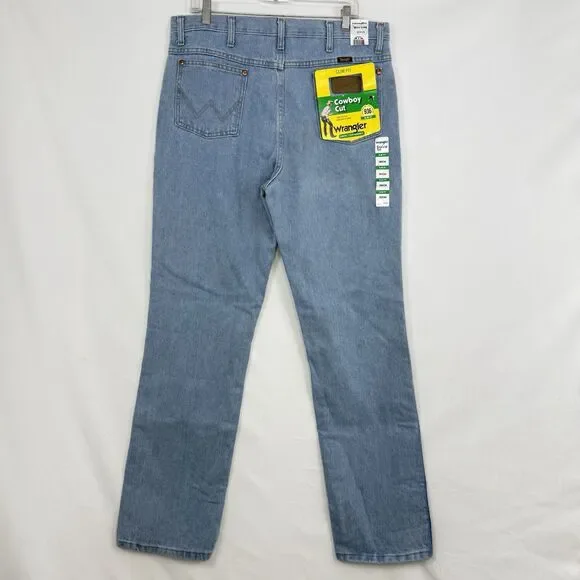 936GBH Wrangler Men's Cowboy Cut Slim fit Jean - Bleach 36X34 NWT - Picture 13 of 16